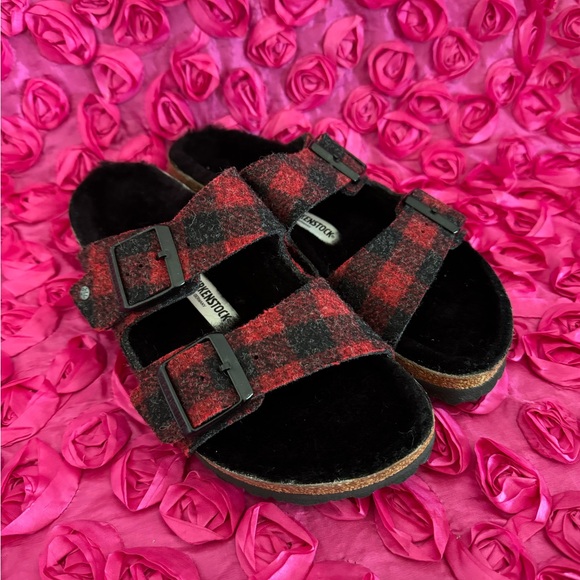 Birkenstock Women's Arizona Happy Lamb Sandals - Picture 2 of 8